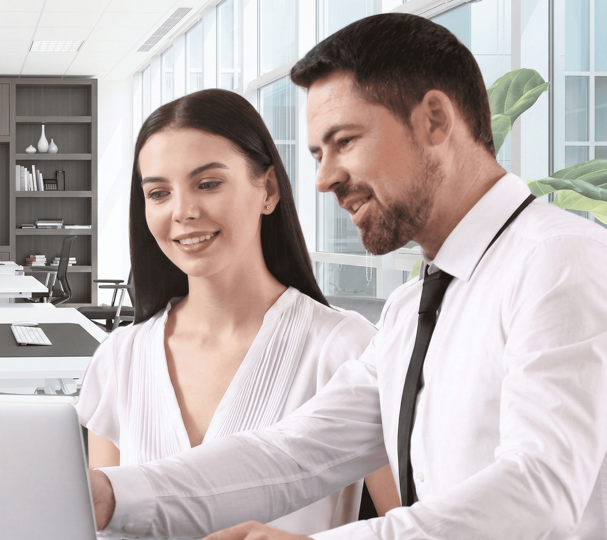 Ilustración de equipo de trabajo colaborando en tiempo real